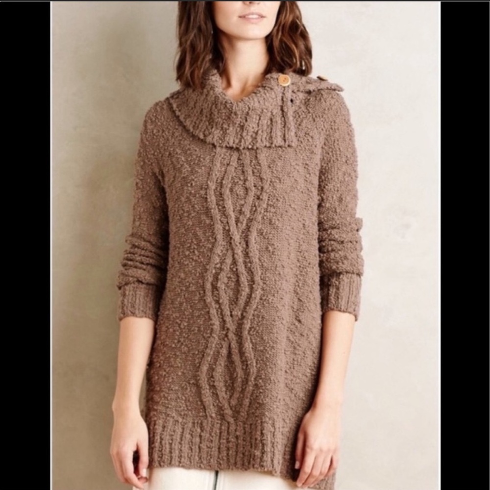 Anthropologie Moth Cowl Neck Knit Sweater